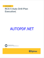 Epiroc RCS 5 Auto Drill Plan Execution Control System Manual