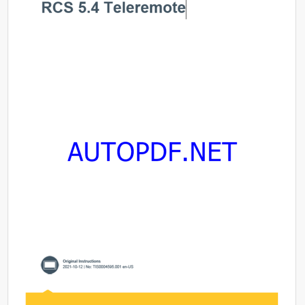 Epiroc RCS 5.4 Teleremote Control System Manual