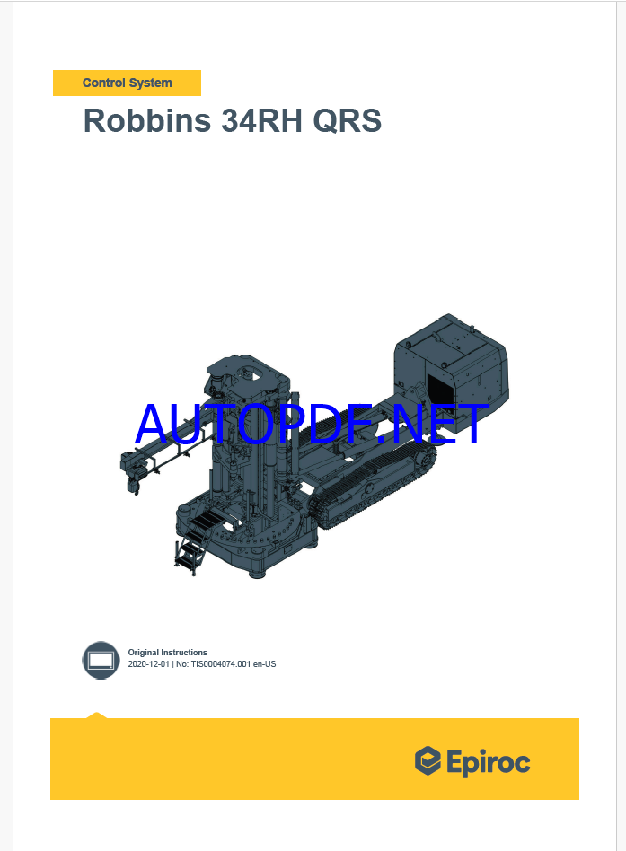 Epiroc Robbins 34RH QRS Control System Manual