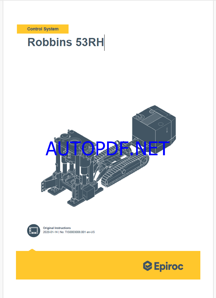 Epiroc Robbins 53RH Control System Manual