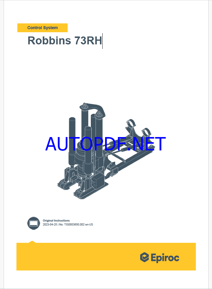 Epiroc Robbins 73RH Control System Manual