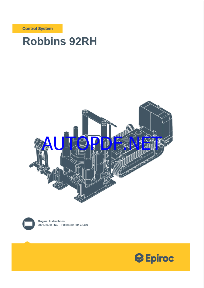 Epiroc Robbins 92RH Control System Manual