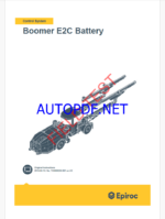 Epiroc Boomer E2C Battery Control System Manual