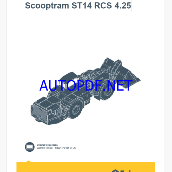 Epiroc Scooptram ST14 RCS 4.25 Control System Manual