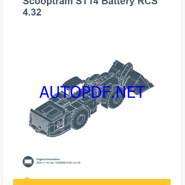 Epiroc Scooptram ST14 Battery RCS 4.32 Control System Manual