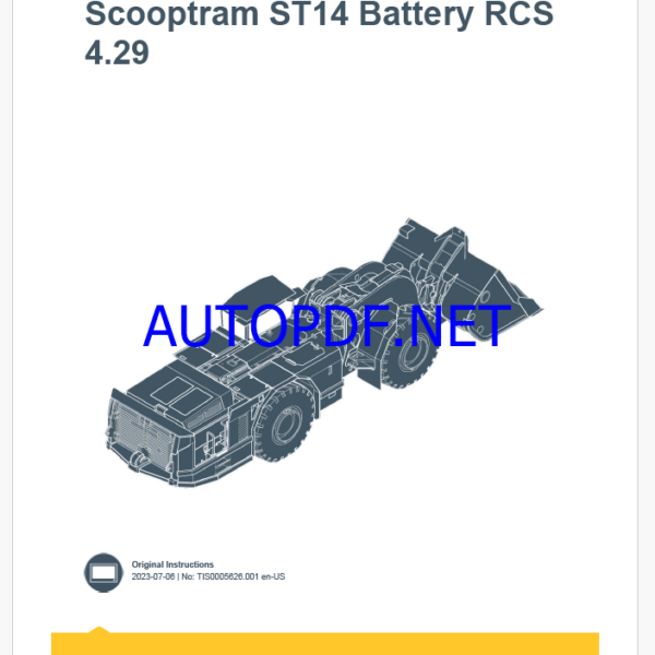 Epiroc Scooptram ST14 Battery RCS 4.29 Control System Manual