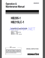 Komatsu HB205-1,HB215LC-1 HYDRAULIC EXCAVATOR Operation and Maintenance Manual(UENAM00891)