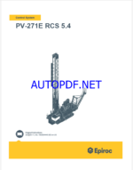 Epiroc PV-271E RCS 5.4 Pit Viper Control System Manual