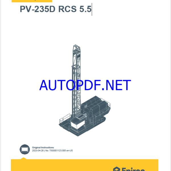 Epiroc PV-235D RCS 5.5 Pit Viper Control System Manual