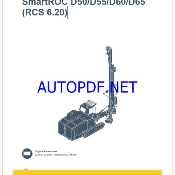 Epiroc SmartROC D50, D55, D60, D65 RCS 6.20 Control System Manual