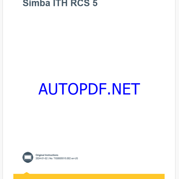 Epiroc Simba ITH RCS 5 Control System Manual