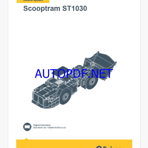 Epiroc Scooptram ST1030 Control System Manual