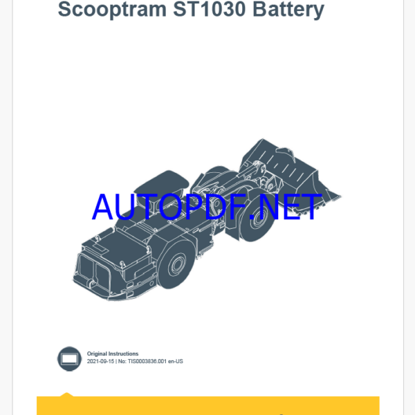 Epiroc Scooptram ST1030 Battery Control System Manual