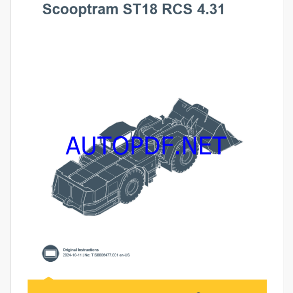 Epiroc Scooptram ST18 RCS 4.31 Control System Manual