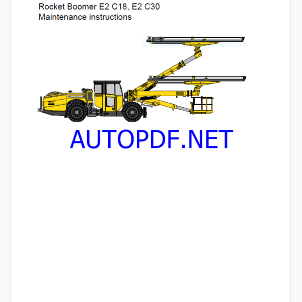 Atlas Copco Rocket Boomer E2 C18, E2 C30 Maintenance Manual