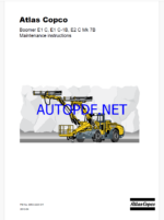 Atlas Copco Boomer E1 C, E1 C-1B, E2 C Mk 7B Maintenance Manual