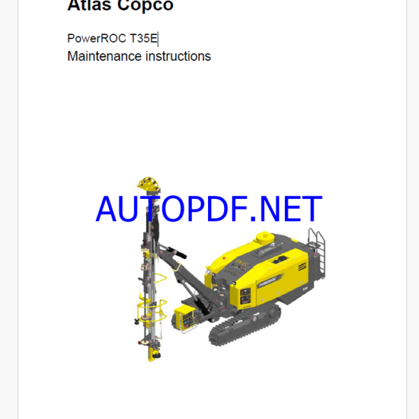 Atlas Copco PowerROC T35E Maintenance Manual