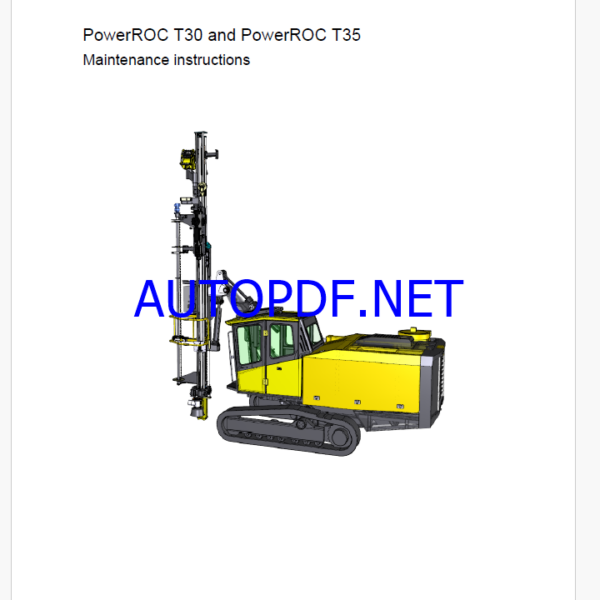 Atlas PowerROC T30 and PowerROC T35 Maintenance Manual