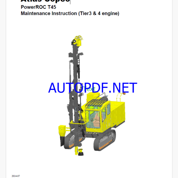 Atlas Copco PowerROC T45 Maintenance Manual