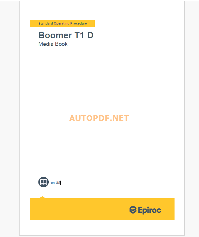 Epiroc Boomer T1 D omponent Removal and Installation Instructions