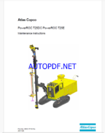 Atlas Copco PowerROC T25DC PowerROC T25E Maintenance Manual