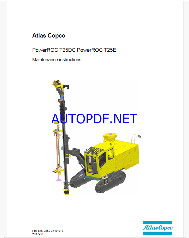 Atlas Copco PowerROC T25DC PowerROC T25E Maintenance Manual