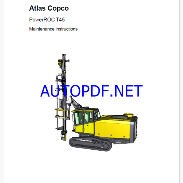 Atlas Copco PowerROC T45 Maintenance Manual