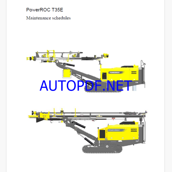 Atlas Copco PowerROC T35E Maintenance Manual