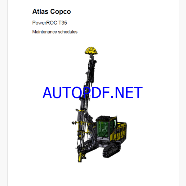 Atlas Copco PowerROC T35 Maintenance Manual