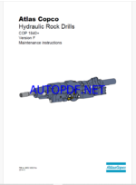 Atlas Copco Hydraulic Rock Drills COP 1840+ Version F Maintenance Manual