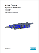 Atlas Copco Hydraulic Rock Drills COP 1840+ Version F Maintenance Manual