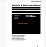 Komatsu PC5500-6 HYDRAULIC MINING SHOVEL Operation and Maintenance Manual (OMM 15129-xD-GB Part 2-1.0)