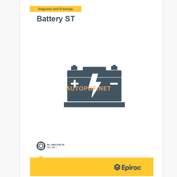 Epiroc Battery ST Diagrams and Drawings Manual