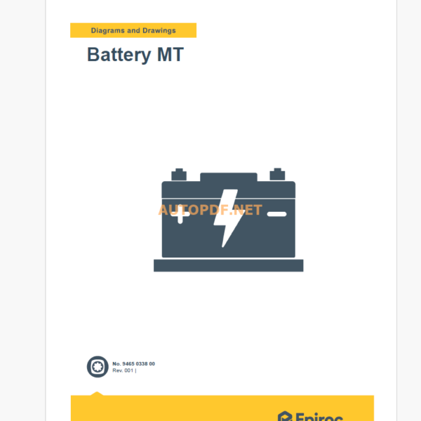 Epiroc Battery MT Diagrams and Drawings Manual