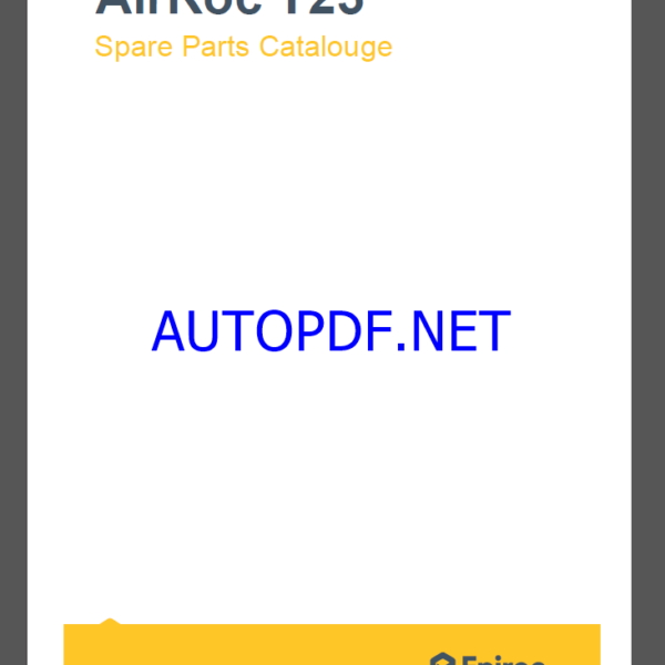 Epiroc AirROC T25 Spare parts catalog