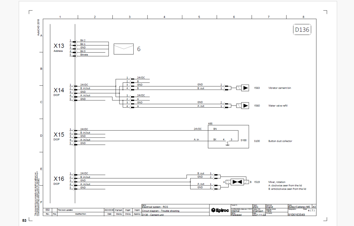 Epiroc Boltec E10 Diagrams and Drawings Manual