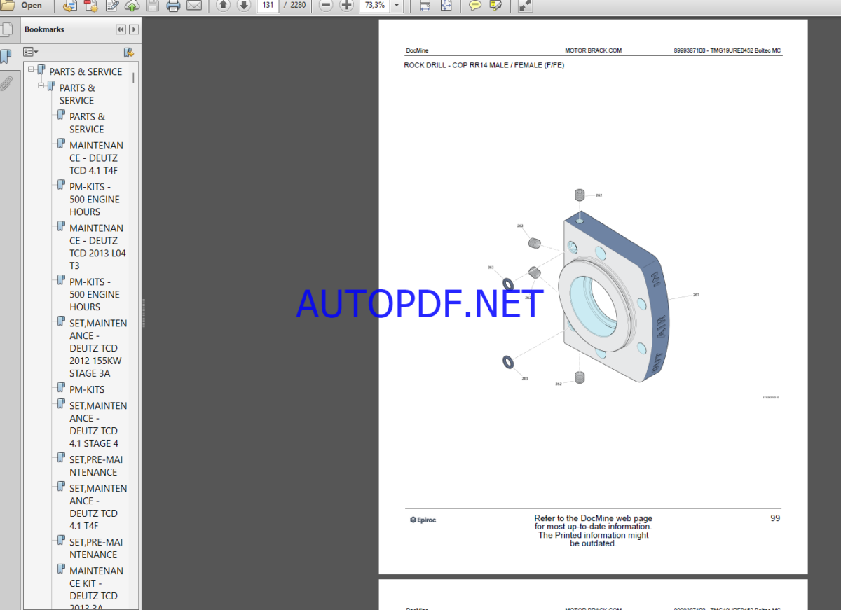 Epiroc Boltec M C Spare parts catalog