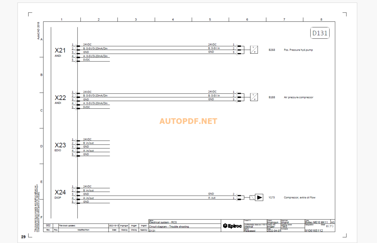 Epiroc Boltec M DİAGRAMS and Drawings Manual