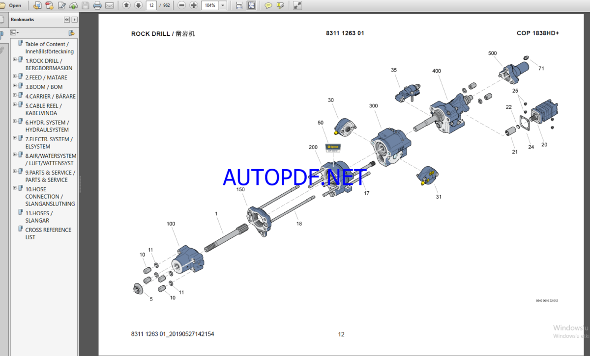 Epiroc Boomer 281-DC15 Spare parts catalog