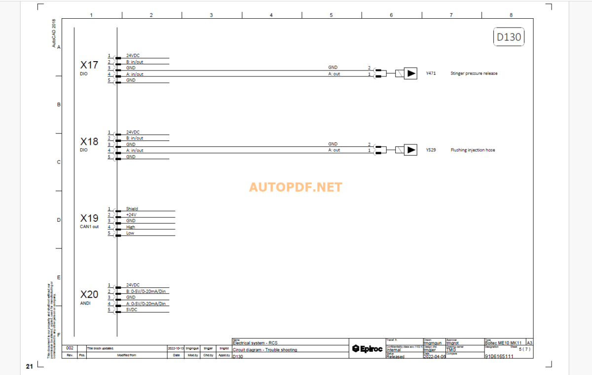 Epiroc Boltec M 10 S Diagrams and Drawings Manual