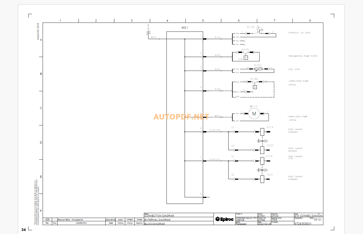 Epiroc Boltec S 10 M Diagrams and Drawings Manual