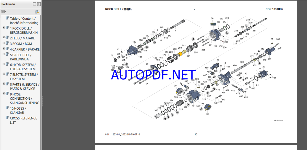 Epiroc Boomer 291 Spare parts catalog