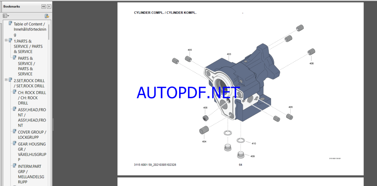 Epiroc Boomer E2 C Spare parts catalog