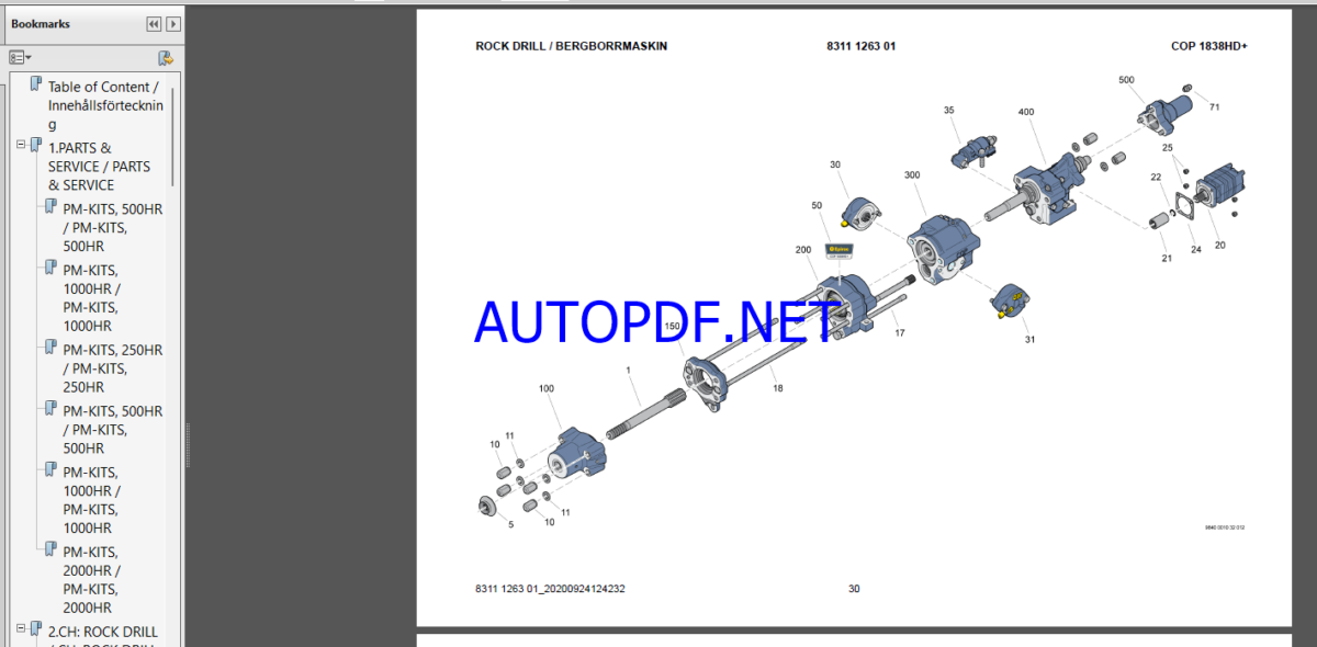 Epiroc Boomer L2 Spare parts catalog