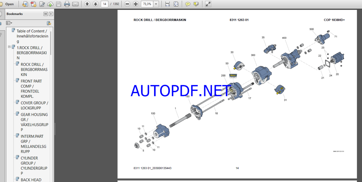 Epiroc Boomer L2 D Spare parts catalog