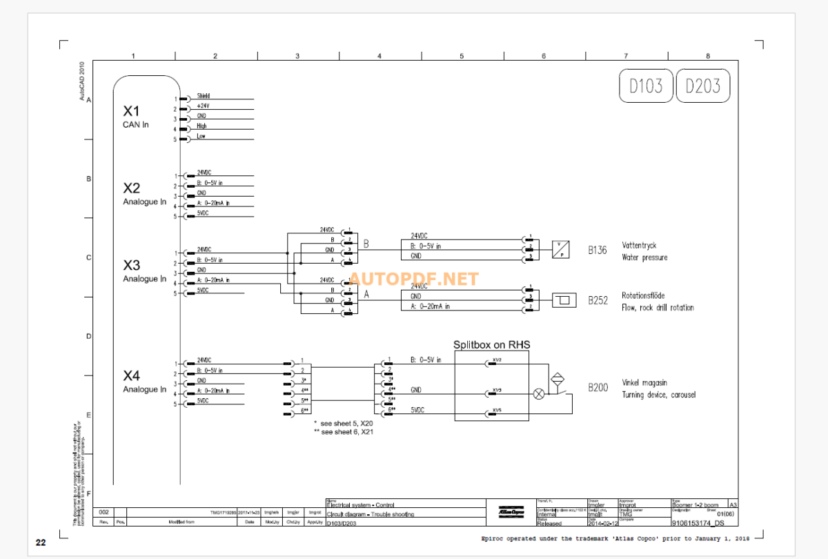 Epiroc Boomer E1 C Diagrams and Drawings Manual