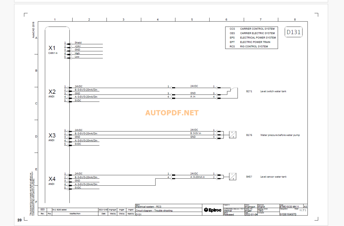 Epiroc Boomer E10 S DH Diagrams and Drawings Manual