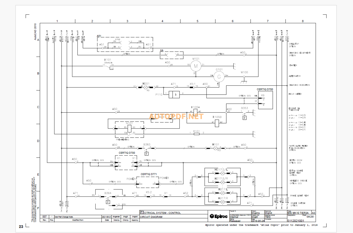 Epiroc Boomer M1 C Diagrams and Drawings Manual