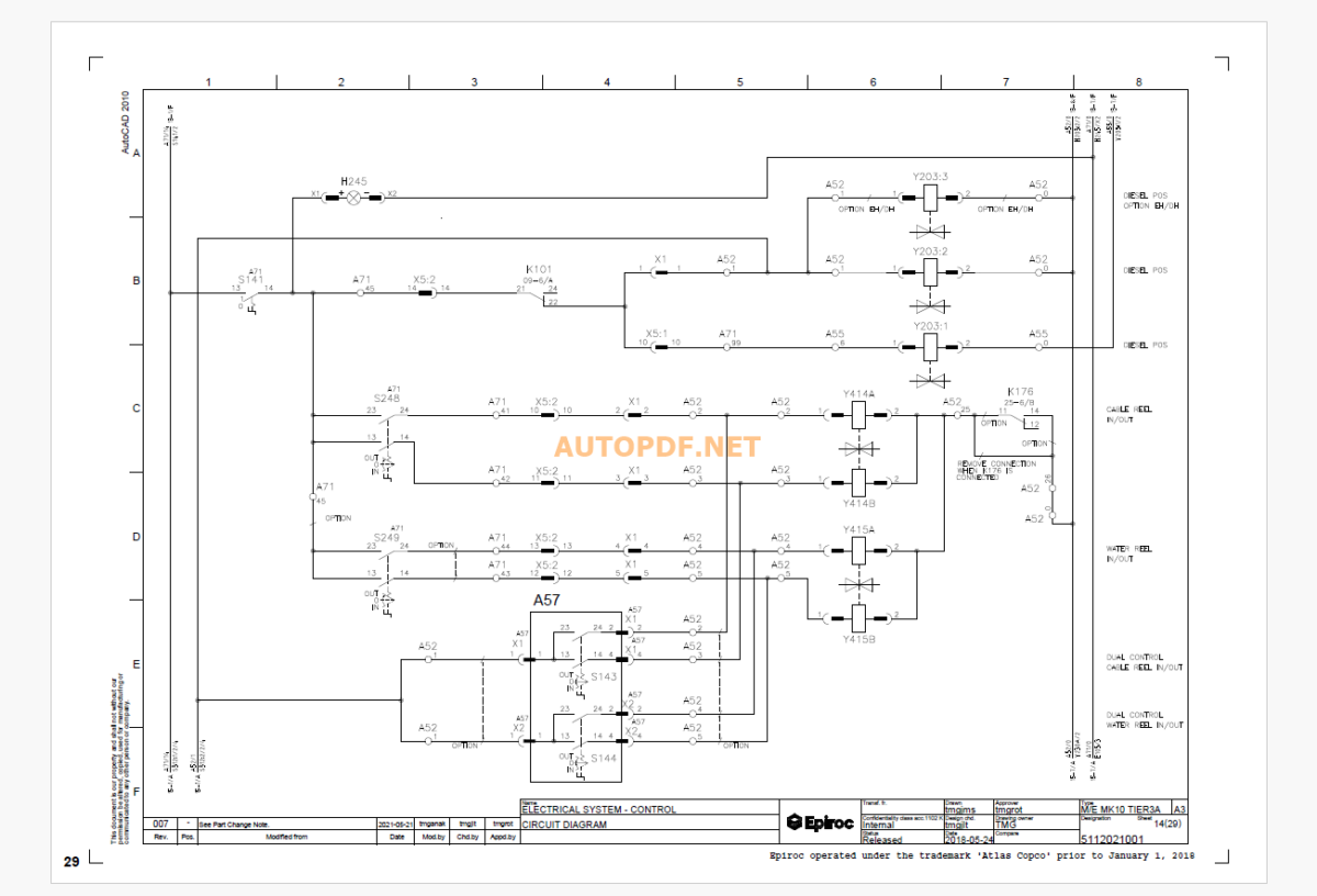 Epiroc Boomer M1 L Diagrams and Drawings Manual