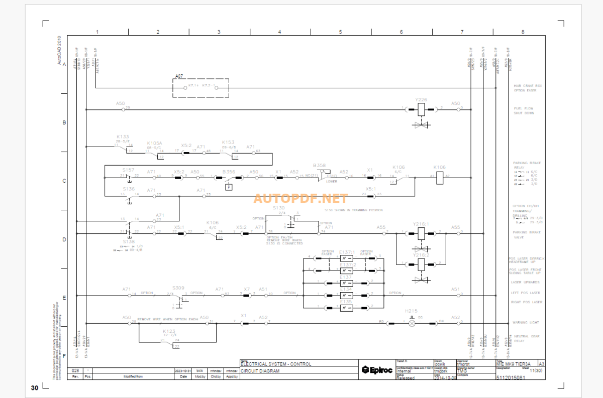 Epiroc Boomer M2 D Diagrams and Drawings Manual